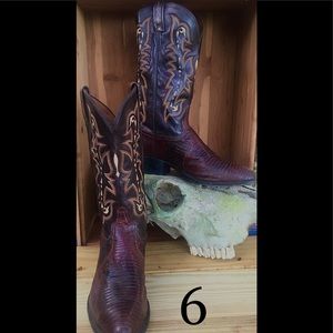VINTAGE Western Tony Lama Exotic Cowboy Boots